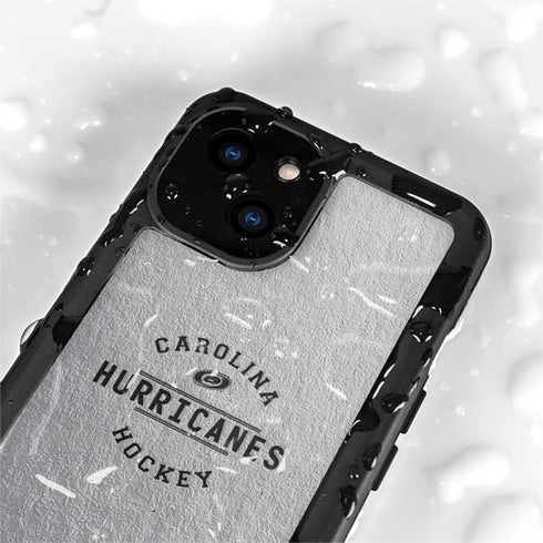 NHL Carolina Hurricanes Black Text iPhone 15 Plus Waterproof Case